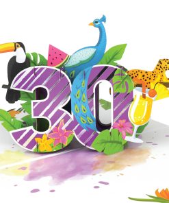 30th Birthday Tropical Pop Up Card