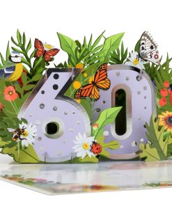 60th Birthday Floral Pop Up Card