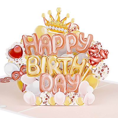 Birthday Balloons Pop Up Card