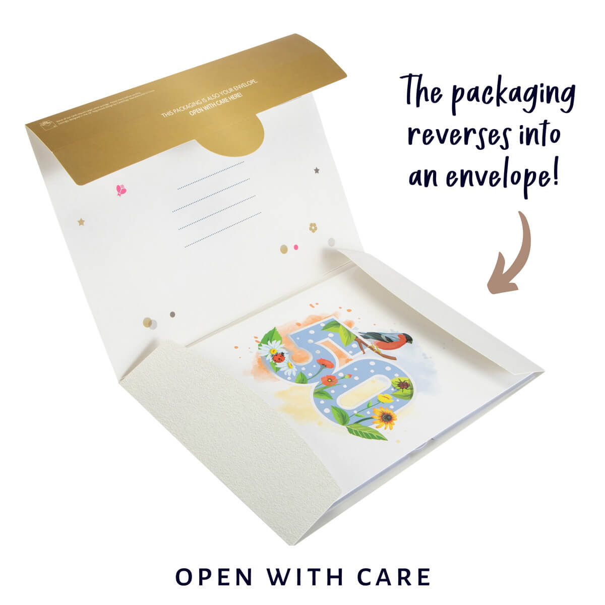 Floral50thBirthdayPopUpCard_ReversibleEcoPackaging.jpg