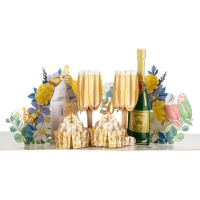 Golden Wedding Pop Up Card UK