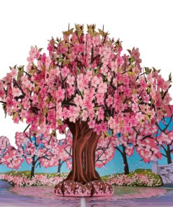 Pink Cherry Blossom Tree Pop Up Card