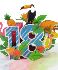 18th Birthday Tropical Pop Up Card